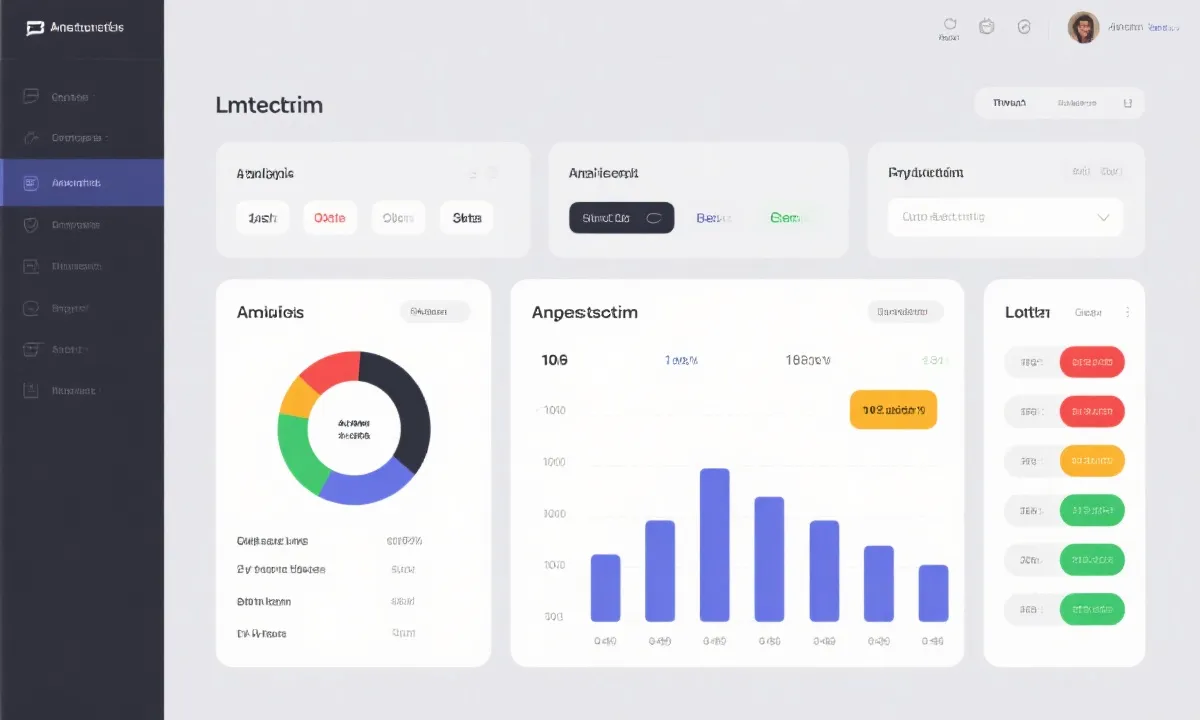数据仪表盘示意图